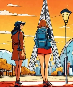 Friends In Paris Diamond Painting