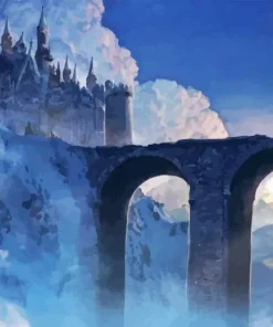 Frozen Bridge And Castle Diamond Painting