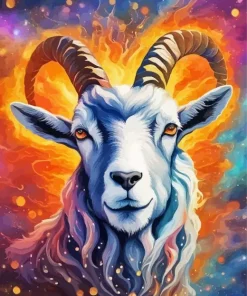Galaxy Goat Diamond Painting