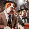 Gangster Dogs Gambling Diamond Painting