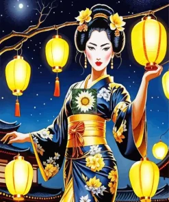 Geisha Girl Art Diamond Painting