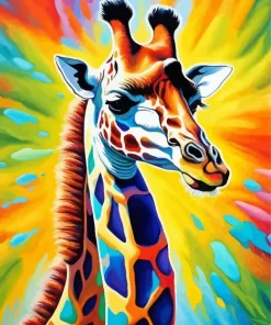 Giraffe Rainbow Art Diamond Painting