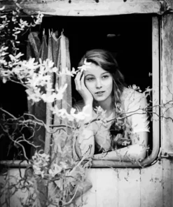 Girl Looking Out Window Diamond Painting