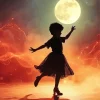 Girl Silhouette In The Moonlight Diamond Painting