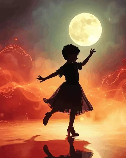 girl silhouette in the moonlight Diamond Dotz Girl Silhouette In The Moonlight Diamond Painting