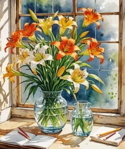 Glass Flower Vases Diamond Painting