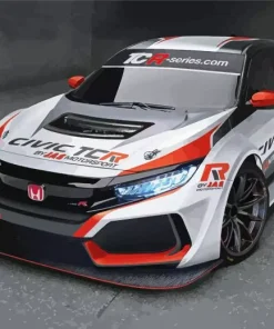 Honda Civic Type R Racing Car Diamond Painting