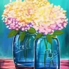 Hydrangea Bouquet In A Jar Diamond Painting