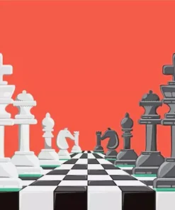 Illustration Chess Board Diamond Painting