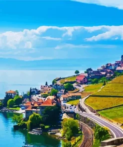 Lake Geneva In Switzerland Diamond Painting