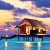 Maldive Huts Diamond Painting