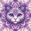 Mandala Cat Face Diamond Painting