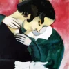 Marc Chagall Lovers In Pink Diamond Painting