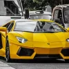Matte Yellow Car Diamond Painting