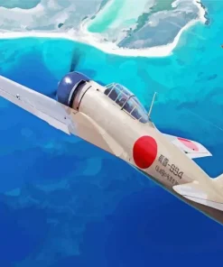 Mitsubishi A6m Zero Diamond Painting
