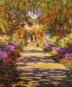 Monet Garden Path At Giverny Diamond Painting