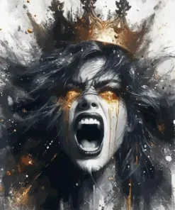 Monochrome Screaming Out Diamond Painting