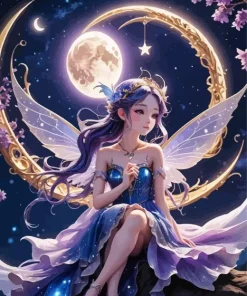 Moon And Fairy Diamond Painting