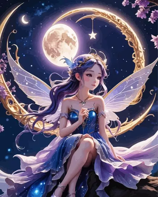 moon and fairy Diamond Dotz Moon And Fairy Diamond Painting