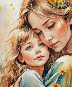 Mother And Daughter Art Diamond Painting