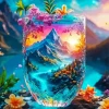 Mountain Glass Cup Diamond Painting