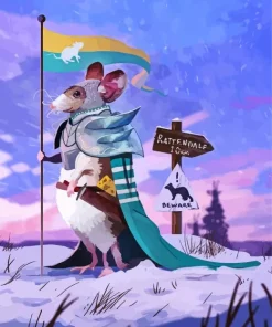 Mouse Warrior Diamond Painting