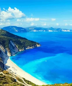 Myrtos Beach Kefalonia Seascape Diamond Painting