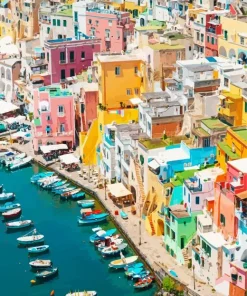 Naples Colourful Houses Diamond Painting