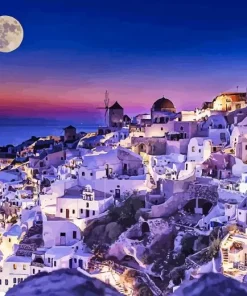 Night In Greece Diamond Painting