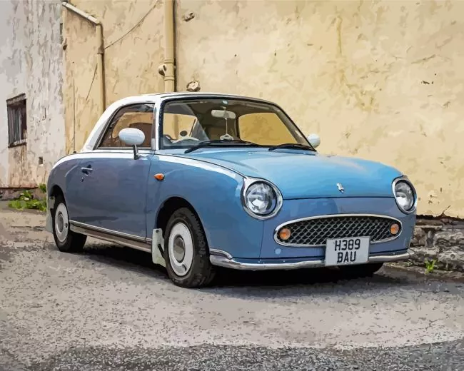 nissan figaro car Diamond Paintings Nissan Figaro Car Diamond Painting