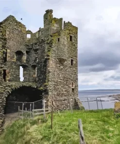 Old Keiss Castle Diamond Painting