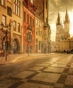 Old Town Square Diamond Painting