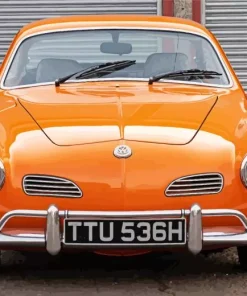 Orange Karmann Ghia Diamond Painting