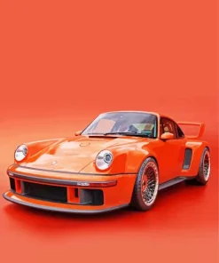 Orange Rwb Porsche Diamond Painting