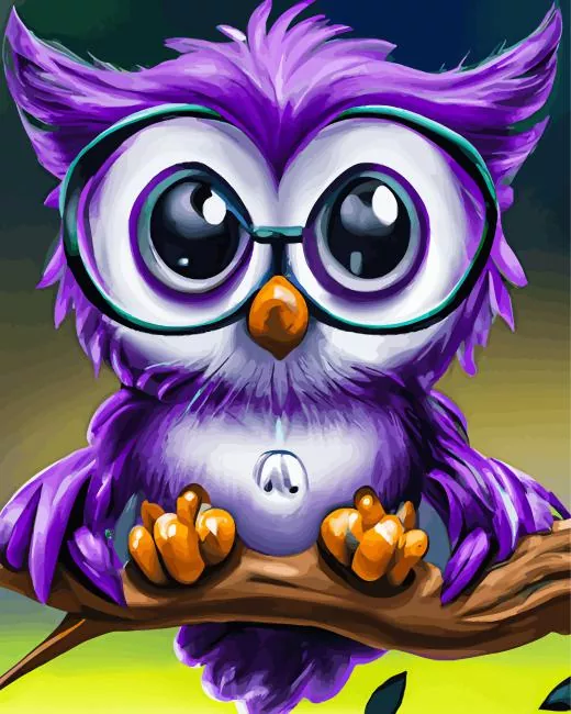 purple owl Diamond Paintings Purple Owl Diamond Painting
