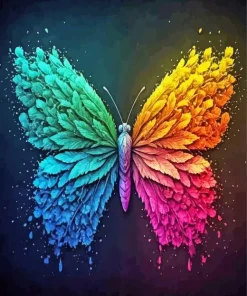 Rainbow Butterfly Art Diamond Painting