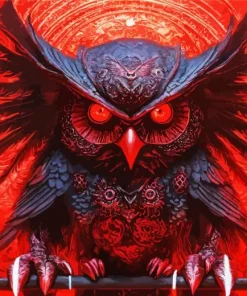 Red Eyed Owl Diamond Painting