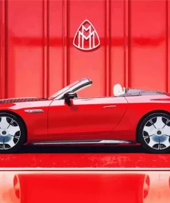 Red Maybach Car Diamond Painting