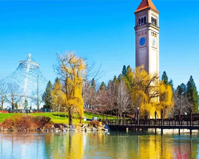 riverfront park spokane Diamond Dotz Riverfront Park Spokane Diamond Painting