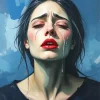 Sad Woman Portrait Art Diamond Painting