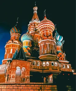 Saint Basils Cathedral Moscow Diamond Painting
