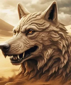 Sand Wolf Art Diamond Painting