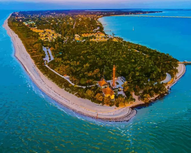 sanibel island in florida Diamond By Numbers Sanibel Island In Florida Diamond Painting