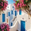Santorini Blue Door Diamond Painting