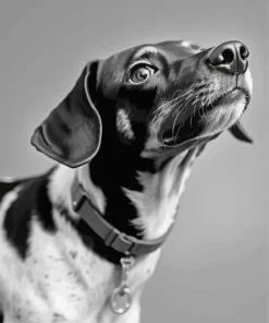 Sausage Dog Black And White Art Diamond Painting