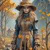 Scary Girl Scarecrow Diamond Painting