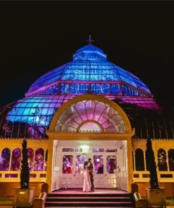 Sefton Park Palm House At Night Diamond Painting
