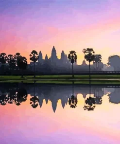 Siem Reap Cambodia Sunset Diamond Painting