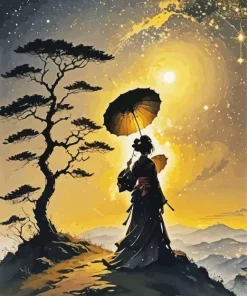 Silhouette Lonely Art Diamond Painting