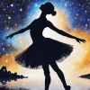 Silhouette Of A Ballerina Diamond Painting